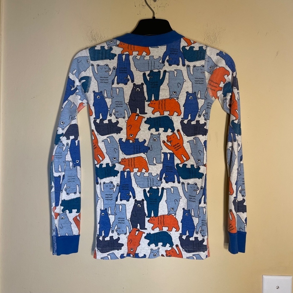 Hanna Andersson Blue and Orange Kids Pajamas Top - Picture 2 of 6